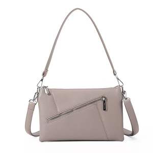 Cross-border Explosions Wholesale New Ladies PU <b>Small</b> Square <b>Shoulder</b> <b>Bag</b> with Zipper Closure Fashion Trend Polyester - Product Image 2