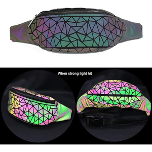 2021 marsupio marsupio marsupio marsupio per <span class=keywords><strong>donna</strong></span> e <span class=keywords><strong>donna</strong></span> in esecuzione elegante marsupio laser geometrico luminoso PU - Product Image 2