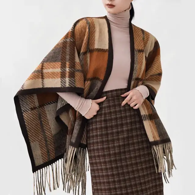 2023 nouveau concepteur chaud doux Pashmina cou écharpes châle Cape gland couverture dames Plaid gland cachemire hiver écharpe pour les femmes