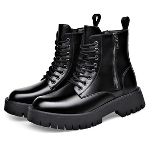 Men Winter Ankle Boots Genuine Leather Round Toe Plush Lining Rubber Outsole Anti Slippery Snow Boots - Product Image 5