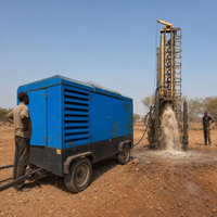 Compresseur d'air mobile diesel à vis KY 18/19, 19 bars, 18 m³/min, moteur 194 kW, 636 CFM, portable pour forage minier DTH