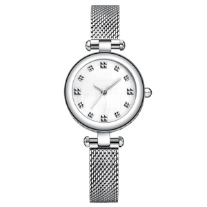 Montre à quartz de luxe pour femme, nouvelle montre-bracelet OEM étanche en acier inoxydable, tendance et élégante pour affaires - Product Image 3