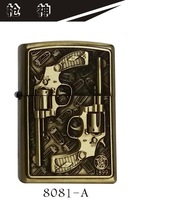 Nouveau Briquet à Kerosène à Roue à Silex Personnalisé Couleur Bronze Rechargeable en Métal pour Cigarettes