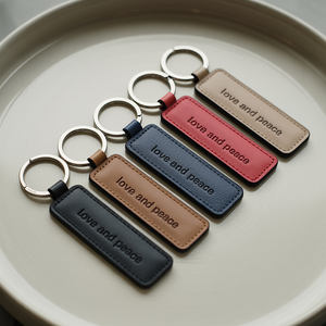 พวงกุญแจโลหะธุรกิจรักษ์โลกขายดี ของตกแต่งรถยนต์ พวงกุญแจหนังสั่งทำพิเศษ พร้อมคาราไบเนอร์ - Product Image 2