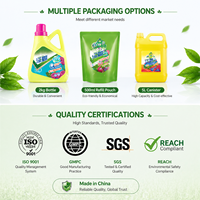 Lessive liquide OEM biodégradable parfum lavande, faible mousse, douce pour les mains, pour vêtements, portable et écologique