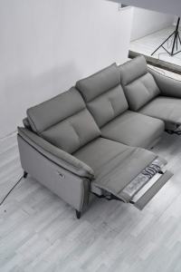 ชุดโซฟาหนังแท้แบบขยายได้สามที่นั่ง ดีไซน์โค้งมน พร้อมฟังก์ชั่นนวดและปรับเอน สำหรับห้องนั่งเล่น - Product Image 3