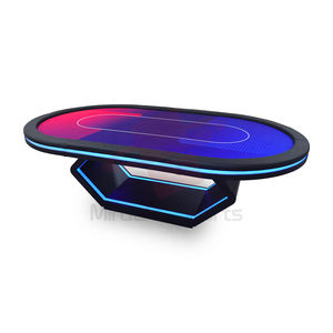 MGpta004 Table de <span class=keywords><strong>poker</strong></span> Texas Hold'em professionnelle de luxe moderne avec éclairage LED intégré, table de jeu de <span class=keywords><strong>casino</strong></span>, table de <span class=keywords><strong>poker</strong></span> de tournoi, tapis de <span class=keywords><strong>poker</strong></span> de taille compétition - Product Image 6