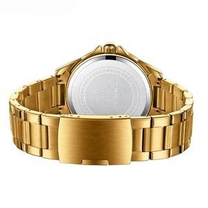 Montre à quartz classique pour homme, cadran bleu simple, bracelet en acier inoxydable avec fenêtre de calendrier, étanche 30 m, montre-bracelet décontractée pour affaires - Product Image 6
