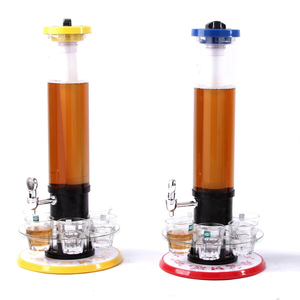 Torre de Cerveza con Dispensador de Bebidas de Tres Grifos, <span class=keywords><strong>Luz</strong></span> LED y Tubo de Hielo - Product Image 1
