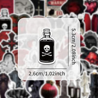 50 pièces créatif Vampire élément accessoires Graffiti autocollants pour bouteille téléphone décor médiéval gothique Style cadeau autocollant