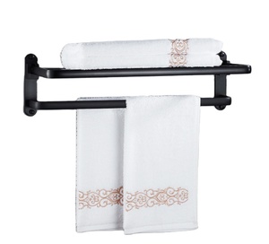 Giá Treo Khăn Không Đục Lỗ Tùy Chỉnh Kệ Phòng Tắm Bằng Nhôm Giá Treo Khăn Màu Đen Đồ Kim Khí Phòng Tắm - Product Image 1