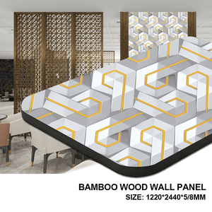 Fabrika Satışı 3D Mermer Bambu Kömürü Elyaf Levha Karbon Kristal Plaka 8mm PVC Duvar Panelleri İç Mekan Villa Otel Mutfak ve Spor Salonu için - Product Image 1