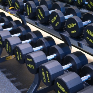 KAISHI <span class=keywords><strong>Manubri</strong></span> Esagonali in Gomma con Impugnatura Antiscivolo, Pesi Liberi Portatili Ecologici per Palestra Commerciale, per Uomini e Donne, <span class=keywords><strong>Allenamento</strong></span> Total Body - Product Image 6