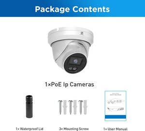 Gwsecu IP67 ngoài trời trong nhà tháp pháo video giám sát 5MP HD ai chuyển động của con người ghi âm giá rẻ Mini IR PoE <span class=keywords><strong>IP</strong></span> <span class=keywords><strong>Camera</strong></span> với âm thanh - Product Image 6