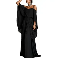 Robe maxi élégante pour femmes, design élégant et tissu en tulle plissé pour l'été, vente en gros