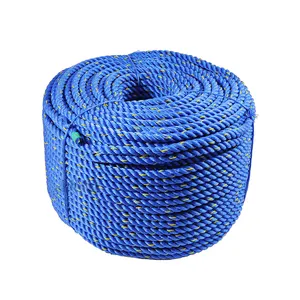 High Density Polyethylene Ropes In 3-Strands PE Plastics Crab Trap Cord With 12MM 13MM 14MM For Marine Fishing Net Use