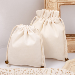 Wholesale Customized Organic Cotton Drawstring Pouch Small Reusable Jewelry <b>Gift</b> Storage with <b>Personalized</b> Design - Product Image 5