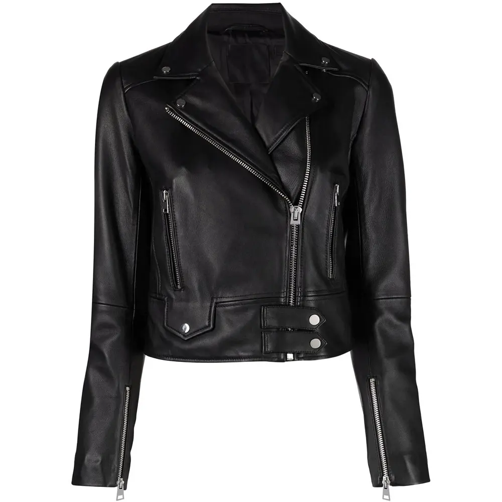 Fitted biker jacket spring coats for ladies plus faux black leather jackets crop artificial women leather jacket