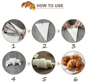 Rouleau à croissants en acier inoxydable, coupe-pâte à croissants, vente chaude - Product Image 3