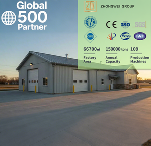 Современные сборные стальные конструкции для логистических складов, цехов, промышленных и коммерческих зданий, индивидуальные размеры, ISO 9001 - Product Image 1