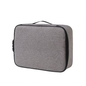 Travel Document Organizer Water-proof <b>File</b> Passport 3 Layer Document <b>Storage</b> Bog with Lock <b>File</b> Organizer - Product Image 5