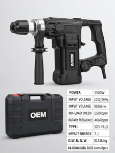 Martillo <span class=keywords><strong>Demoledor</strong></span> de Concreto de Alta Potencia, Juego de Taladro de Impacto Rotatorio para Demolición de Paredes, 110V/220V, Martillo Eléctrico de Trabajo Pesado - Product Image 5
