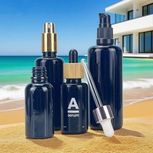 Wholesale Violet Glass <b>Bottle</b> 20ml 30ml 50ml 60ml 100ml Empty Black UV protection Essential Oil <b>Dropper</b> <b>Bottle</b> with Black Cap - Product Image 6