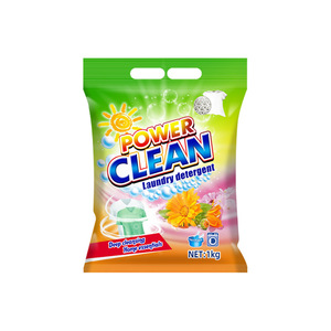 Lessive en poudre Power Clean pour la maison, 1 kg, parfum naturel longue durée, lavage facile, rinçage, élimine les odeurs et les taches jaunes des vêtements - Product Image 1