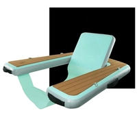 Plateforme flottante gonflable en PVC avec technologie Drop Stitch, île flottante, chaise de détente classique