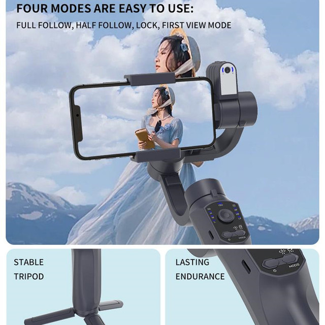 3-Axis Handheld Gimbal Automatic AI tracking function Outdoor Activities 360unlimited rotation Outdoor Shooting