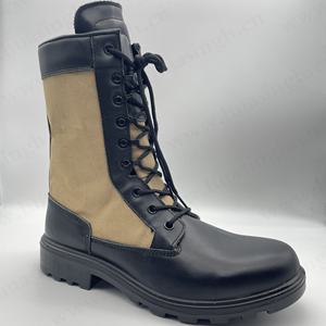 Lxg รองเท้าบูตลุยลุยหนัง PU ทนทานรองเท้าบูทยุทธวิธีส่วนบนของ HSM296 - Product Image 2