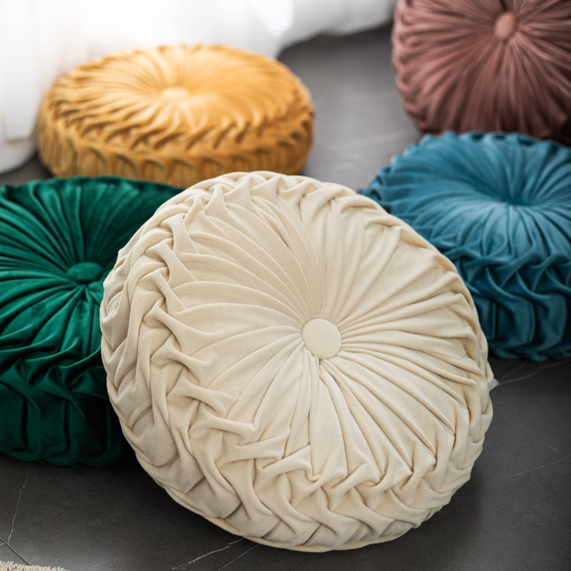 Подушка в виде тыквы, диванная подушка, Голландская бархатная Однотонная легкая Роскошная Подушка на талию стула