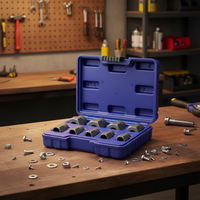 Jeu d'extracteurs de boulons fractionnés 9 pièces avec tailles de prise 9/16, 5/8, 11/16, 3/4, 1/2, 7/16, 3/8, 5/16, 1/4 pouces, qualité industrielle