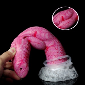 YOCY Long Wolf Knot <b>Dildo</b> Ejaculating <b>Dildo</b> Soft Silicone Sex Toy for Female Animal Penis With Sucker Mulit Color Anal Plug - Product Image 2