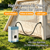 Pompe à air électrique portable brevetée pour un gonflage et un dégonflage rapides ; Convient aux tentes de camping et aux matelas pneumatiques.