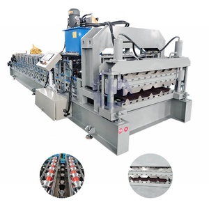 Automatic Glazed Roof <b>Sheet</b> Forming Machine with PLC Gearbox & Engine - Product Image 6