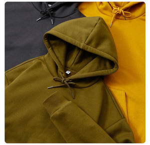 เสื้อฮู้ดสำหรับผู้ชายทรงหลวมโอเวอร์ไซส์ผ้าคอตตอน100% มีดีไซน์พิมพ์ลายโลโก้ออกแบบได้ตามต้องการ - Product Image 1