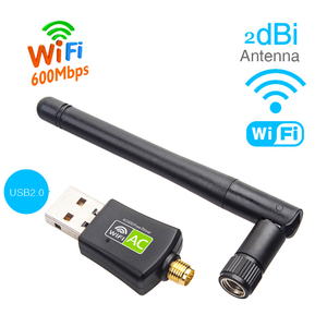 ไดร์เวอร์ Wi-Fi ฟรีคุณภาพสูง2dBi,เสาอากาศหมุนได้สองย่านความถี่ <span class=keywords><strong>USB</strong></span> 2.0ดองเกิล600Mbps Realtek RTL8811CU อะแดปเตอร์ WiFi - Product Image 1