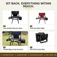 Chaises pliantes brunes Onwaysports OW-D90, chaise de camping pliable portable Ac2 légère pour les voyages en plein air