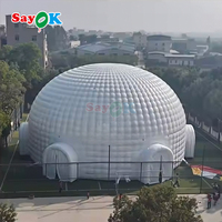 Sayok 40FT ignifuge imperméable PVC bâche dôme blanc géant gonflable Igloo tente avec souffleur d'air