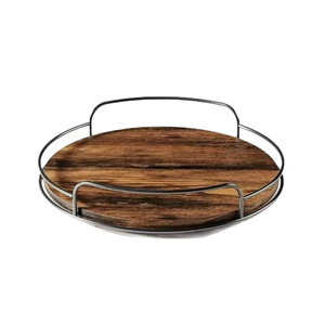 Rotating <b>Spice</b> <b>Rack</b> Wooden Kitchen Storage Unit 10 Inch Diameter <b>For</b> Condiment Bottles And <b>Jars</b> - Product Image 3