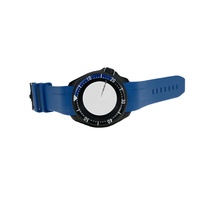 Bracelet de montre intelligente SKX007 en caoutchouc vulcanisé souple, imperméable, réglable, couleur bleue, avec trous de 1,8 mm et 2,5 mm, largeur de 22 mm