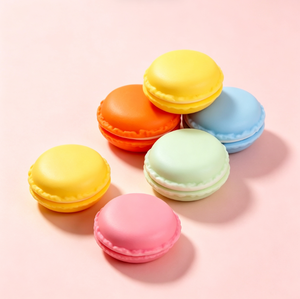 Boîte de rangement en plastique mini macaron couleur bonbon, étui à bijoux portable pour bagues, boucles d'oreilles, petits accessoires - Product Image 6