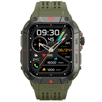 Montre connectée d'aventure pour homme avec boussole, capteur d'altitude et de pression, lampe de poche, couronne rotative et assistant vocal pour importateurs