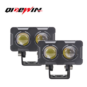 Qidewin Motorcycle <b>Spotlight</b> Dual Color White Yellow Led Driving Light For Electric Vehicle Retrofit Upgrade - Product Image 1