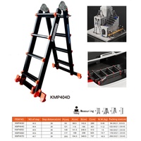 Échelle télescopique à cadre Échelle d'extension compacte en aluminium de Échelle de pliable portable multifonctionnelle
