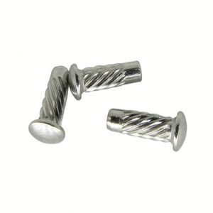 Remache de aluminio y acero inoxidable de cabeza plana delgada, 6mm x 10mm, 20mm, remache sólido para revestimiento de frenos y embragues - Product Image 1