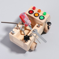 Jouets de construction éducatifs Montessori en bois pour enfants, voiture interactive avec interrupteurs LED, ensemble de jeu pour garçons et filles de 3 ans et plus, fourni par l'usine