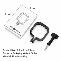 Cage de protection en alliage d'aluminium Insta360 GO Ultra, support métallique pour caméra d'action avec vis à molette