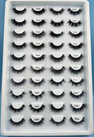 Cils 3D luxueux, faux cils faits à la main, naturels, longs, croisés, légers, effet wispy pour le maquillage